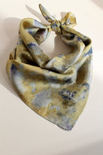Botanically dyed silk scarf