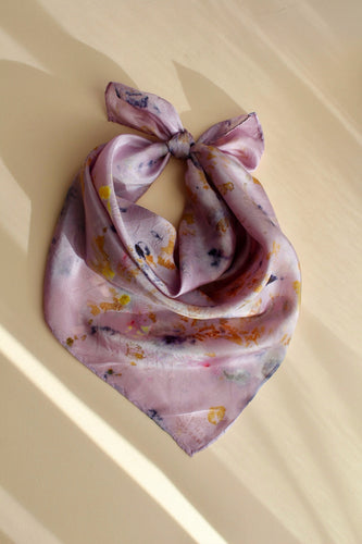 Medium Botanically dyed silk scarf