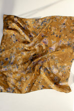 Botanically dyed silk scarf