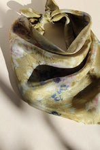 Botanically dyed silk scarf