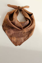 Botanically dyed silk scarf