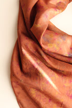 Large Botanically dyed silk scarf