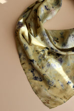 Large botanically dyed silk scarf
