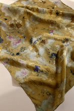 Botanically dyed silk scarf