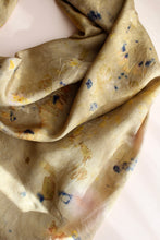 Large Botanically dyed silk scarf