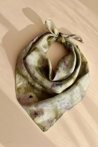 Medium Botanically dyed silk scarf