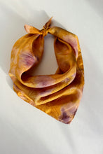Small botanically dyed silk scarf