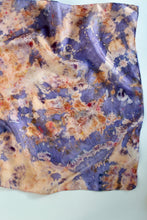 Botanically dyed silk scarf