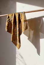 Botanically dyed silk scarf