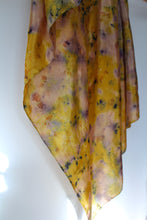 Large botanically dyed silk scarf