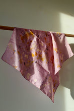 Botanically dyed silk scarf
