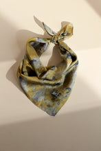 Botanically dyed silk scarf