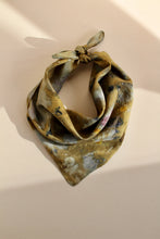 Botanically dyed silk scarf