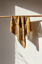 Botanically dyed silk scarf