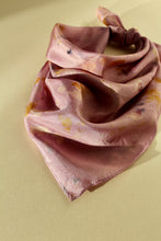 Botanically dyed silk scarf