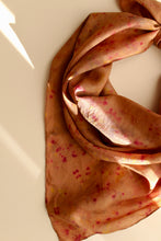 Large Botanically dyed silk scarf