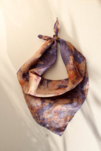 Botanically dyed silk scarf