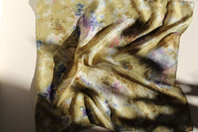 Botanically dyed silk scarf