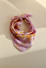 Botanically dyed silk scarf