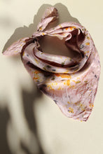 Botanically dyed silk scarf