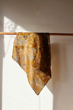 Botanically dyed silk scarf