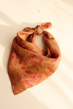 Small botanically dyed silk scarf