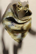 Botanically dyed silk scarf