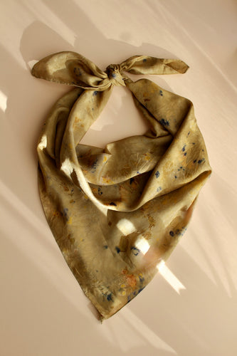 Large Botanically dyed silk scarf