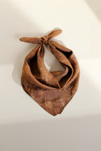 Botanically dyed silk scarf