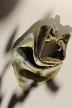 Botanically dyed silk scarf