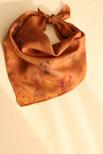 Small botanically dyed silk scarf