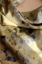 Large botanically dyed silk scarf