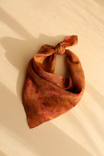 Small botanically dyed silk scarf