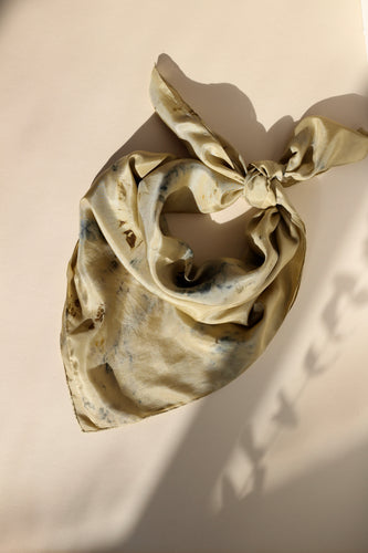 Large Botanically dyed silk scarf #1