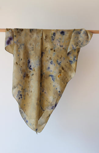 Large Botanically dyed silk scarf- SALE