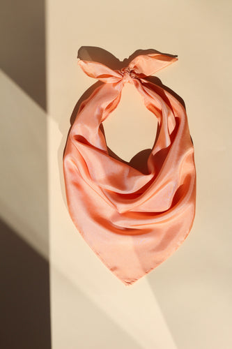 Coral Silk Scarf