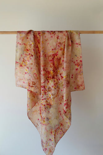 Large Botanically dyed silk scarf- SALE