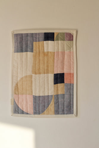 Pastel Mini spin quilt wall hanging- SALE