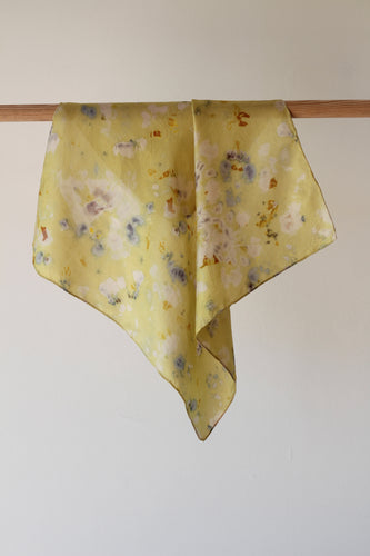 Small botanically dyed silk scarf- SALE