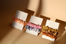 Thin silk scrunchie set - 3 scrunchies
