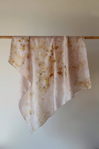 Large Botanically dyed silk scarf - SALE