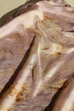 Botanically dyed silk scarf