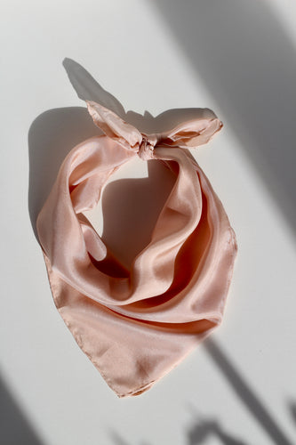 Peach Pink Silk Scarf