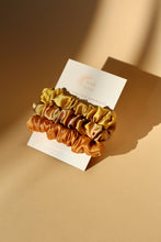 Thin silk scrunchie set - 3 scrunchies