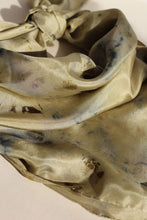 Large Botanically dyed silk scarf #1