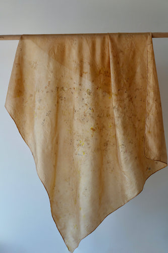 Large botanically dyed silk scarf- SALE
