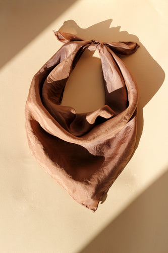 Dark chocolate silk scarf
